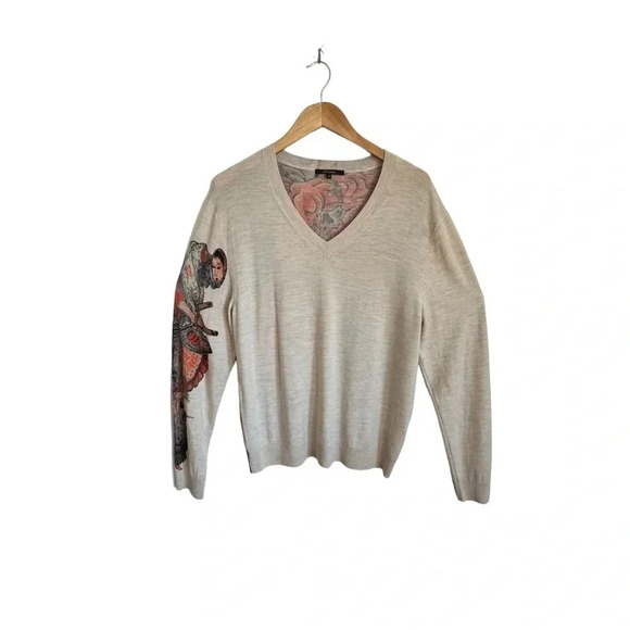 RARE Horiyoshi the Third 	100% Marino Extrafine Baige Sweater size XL - Picture 2 of 9